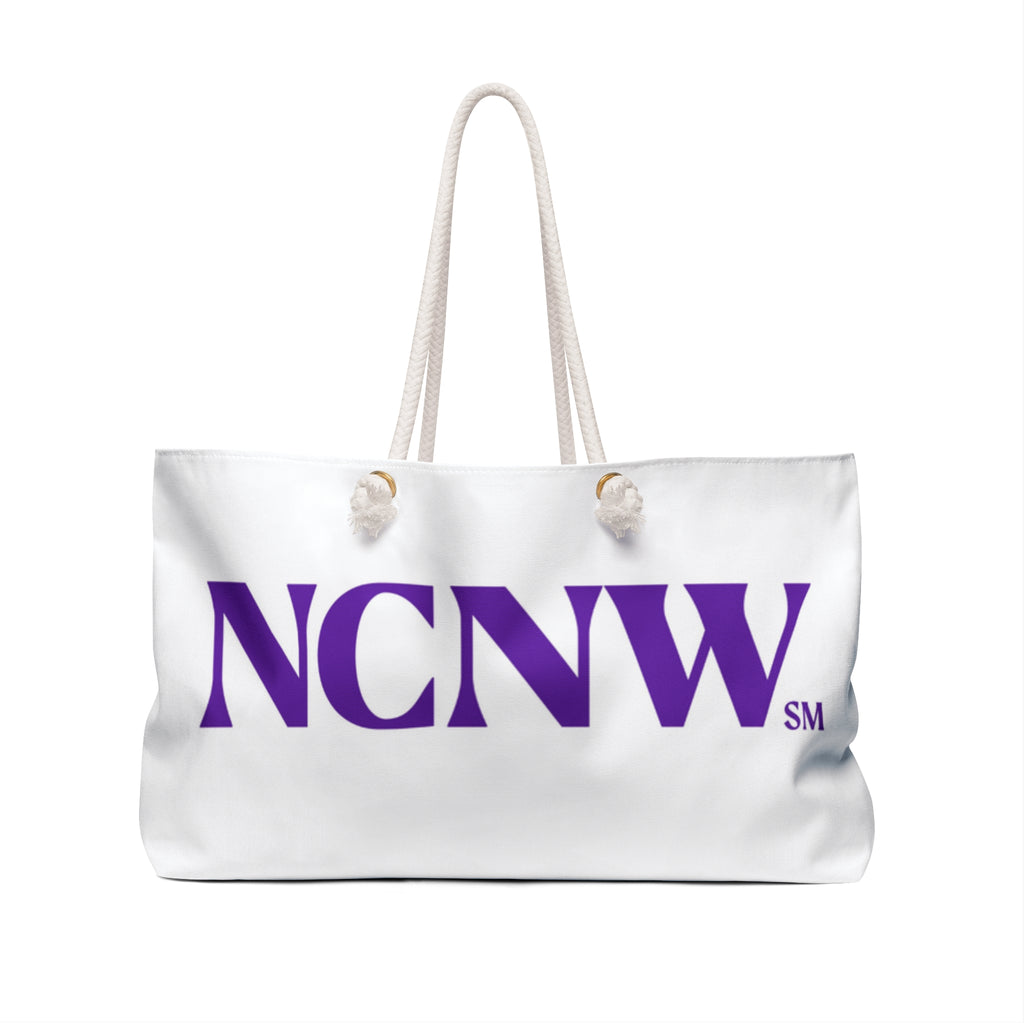 NCNW Purple Logo Weekender Bag with Rope Handle Tote