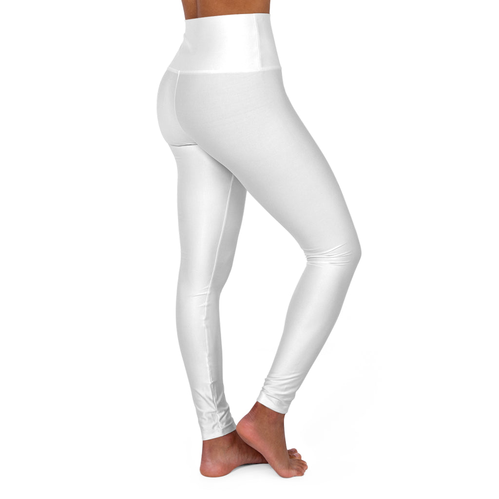 NCNW White High Waisted Yoga Leggings