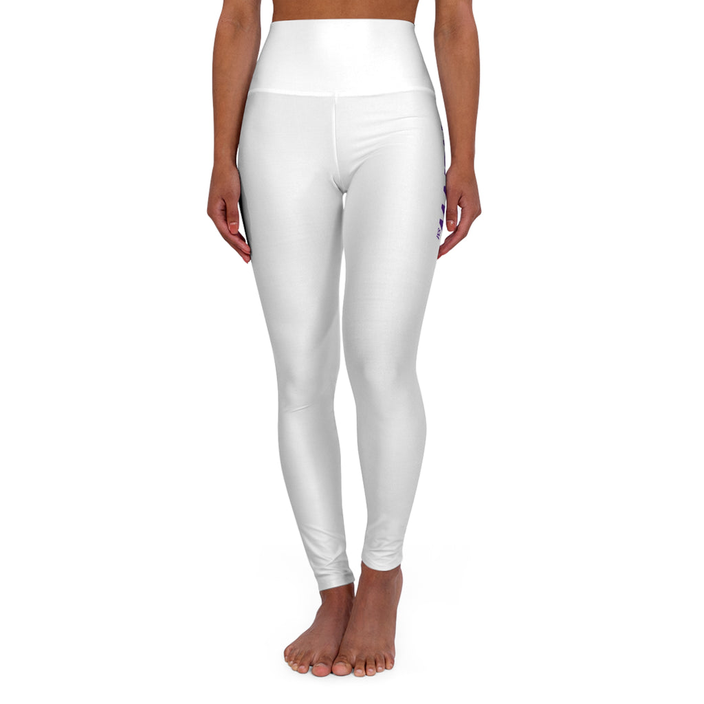 NCNW White High Waisted Yoga Leggings