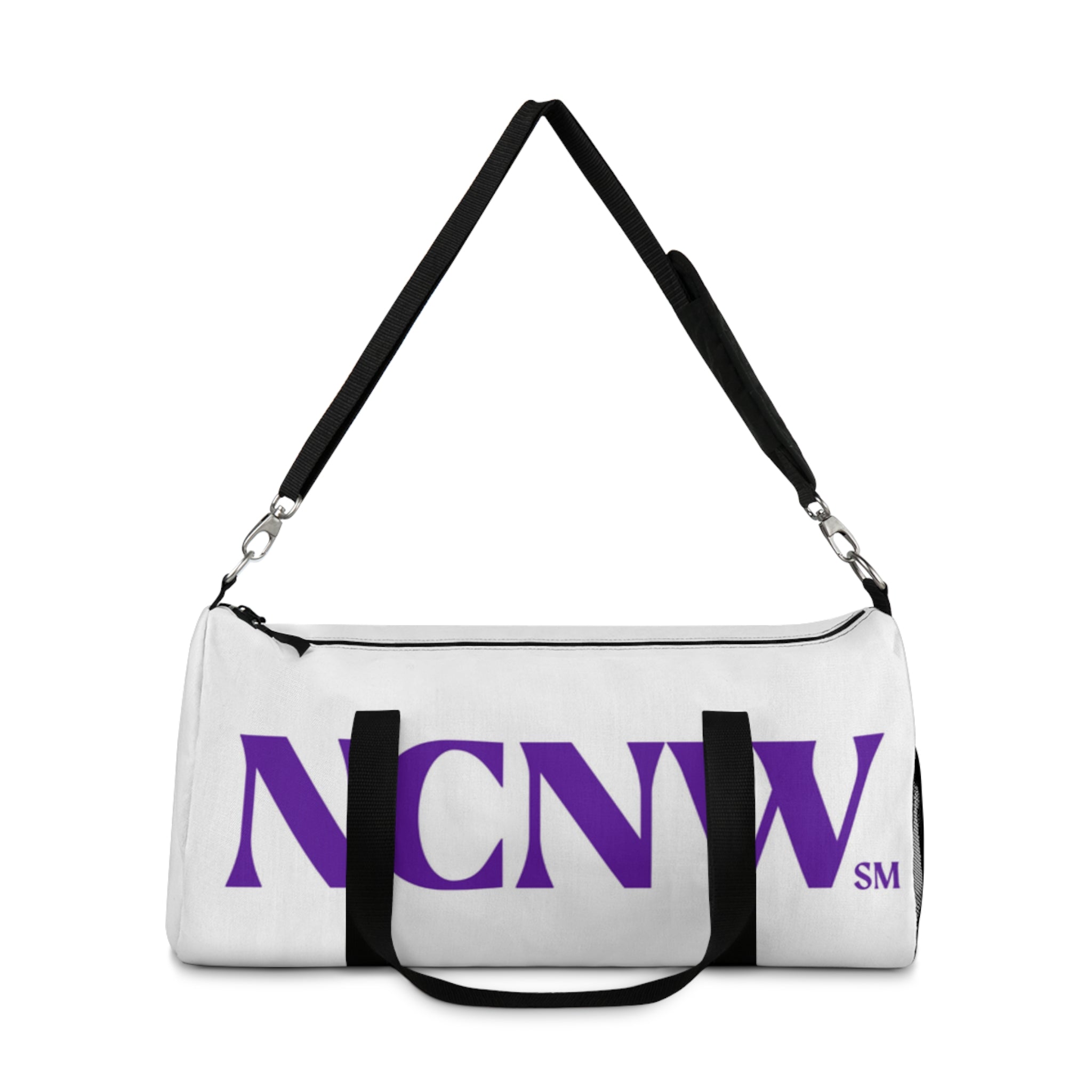 NCNW Logo Duffel Bag | Purple Block Lettering