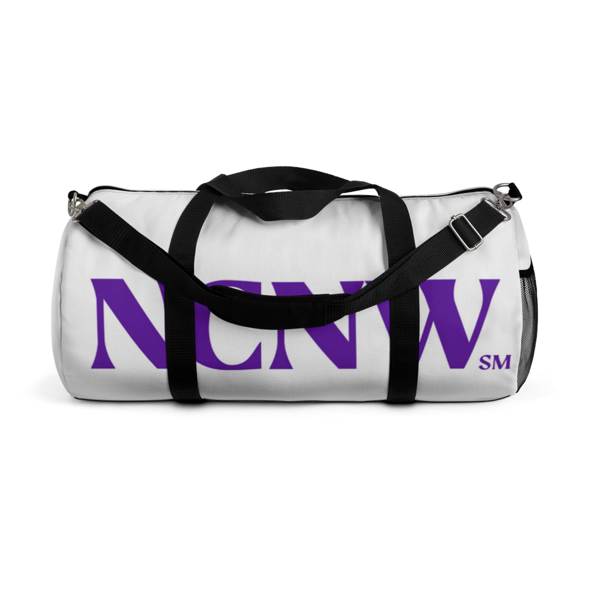 NCNW Logo Duffel Bag | Purple Block Lettering