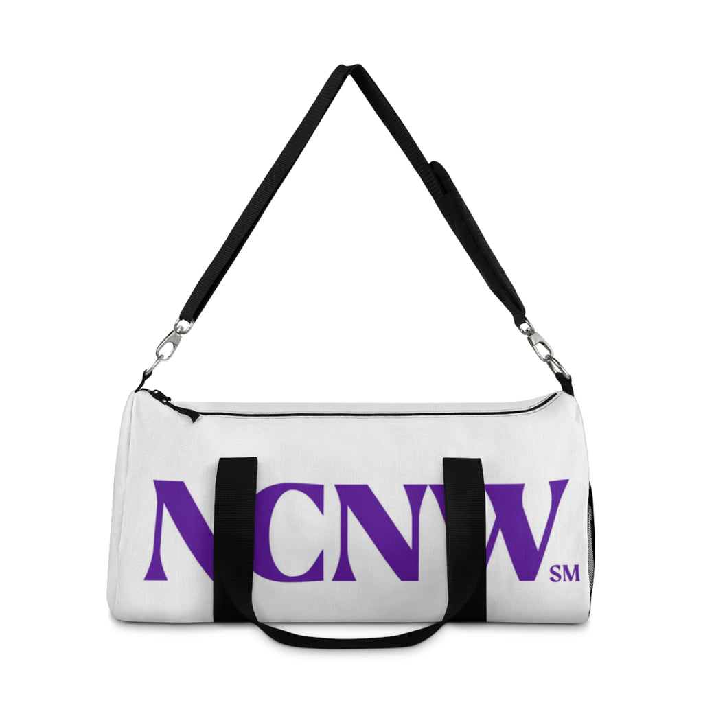 NCNW Logo Duffel Bag | Purple Block Lettering