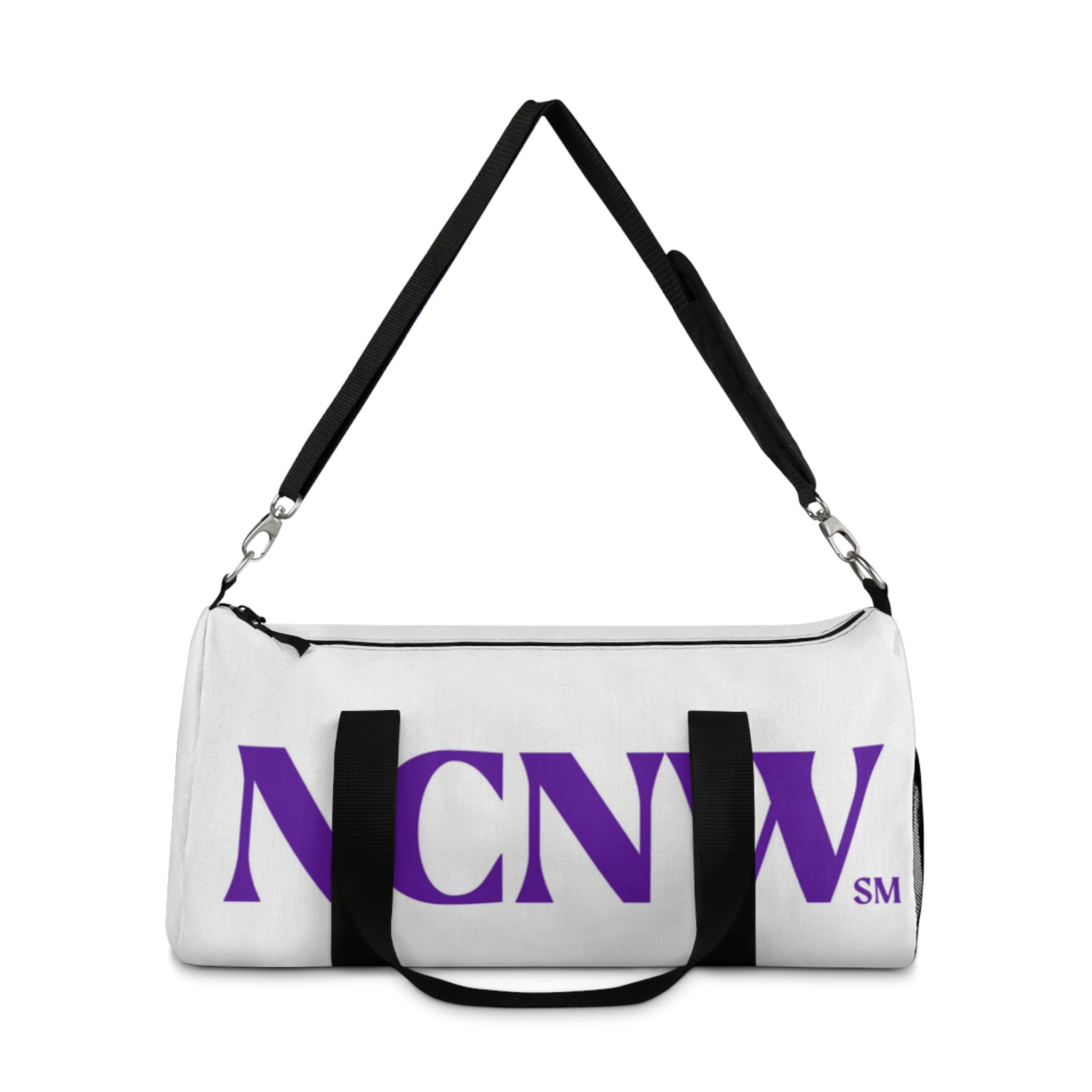 NCNW Logo Duffel Bag | Purple Block Lettering