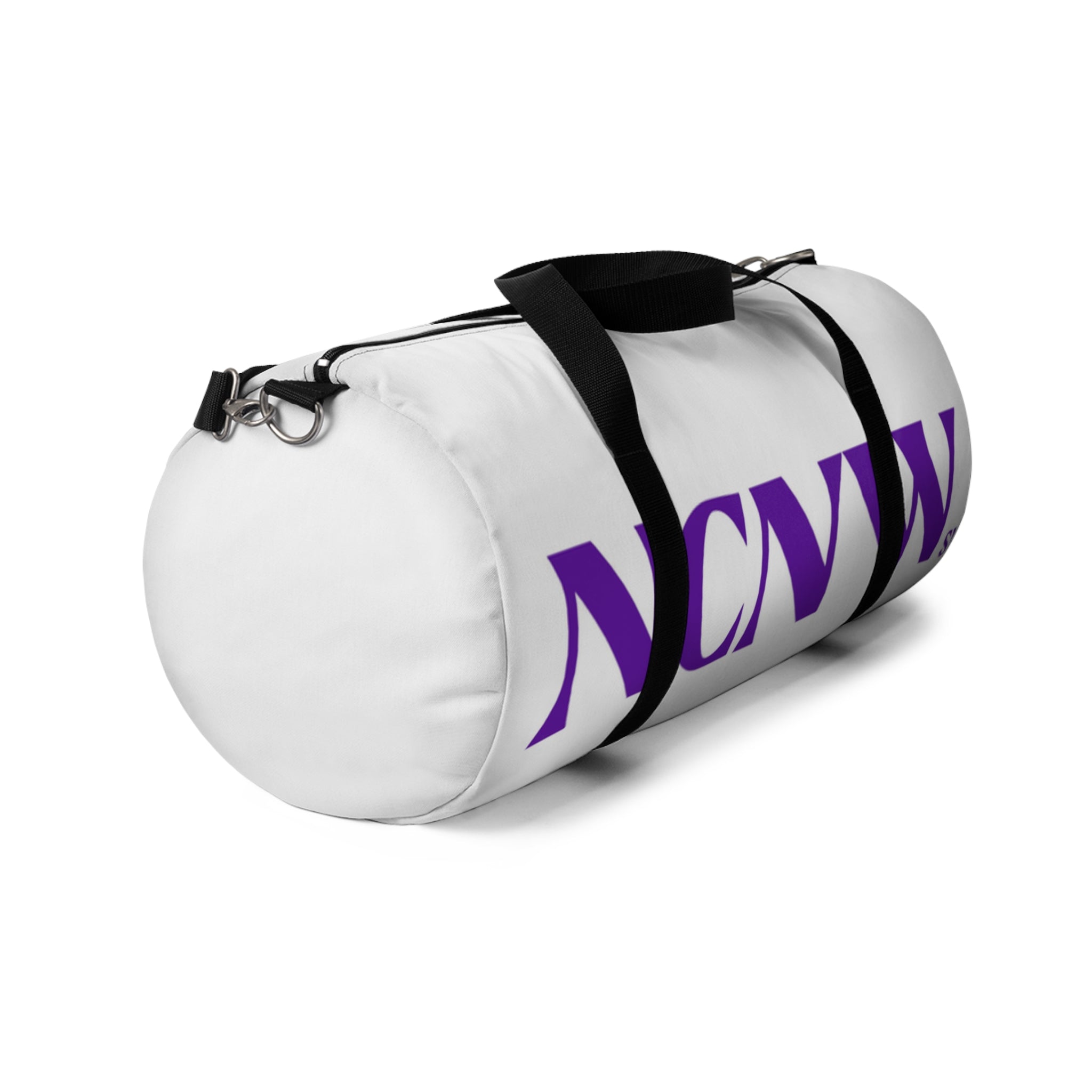 NCNW Logo Duffel Bag | Purple Block Lettering