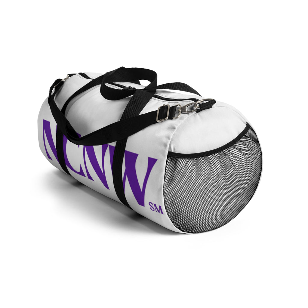 NCNW Logo Duffel Bag | Purple Block Lettering