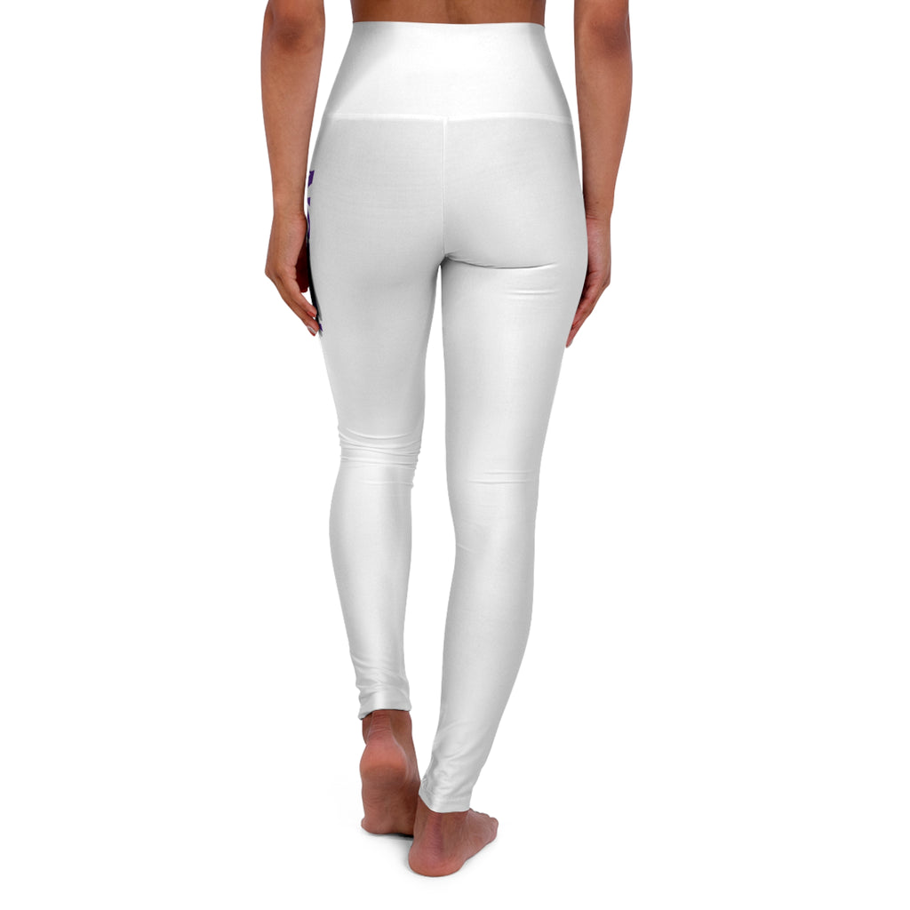 NCNW White High Waisted Yoga Leggings